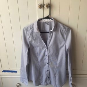 H&M Blue Subtly Striped Button Down (12)